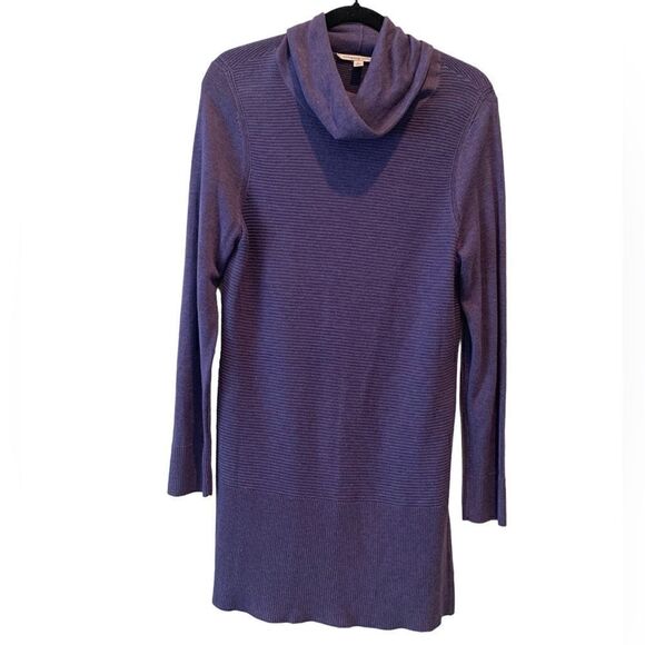 Adrienne Vittadini Large Purple Tunic Cowl Neck Sweater Medium - Picture 1 of 3